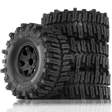 4 Peças 130mm 2.2 Polegadas Beadlock Roda Aro Borracha Pneu Conjunto para 1/10 RC Crawler Carro Axial SCX10 Wraith RR10 Capra RBX10 TRX4,C