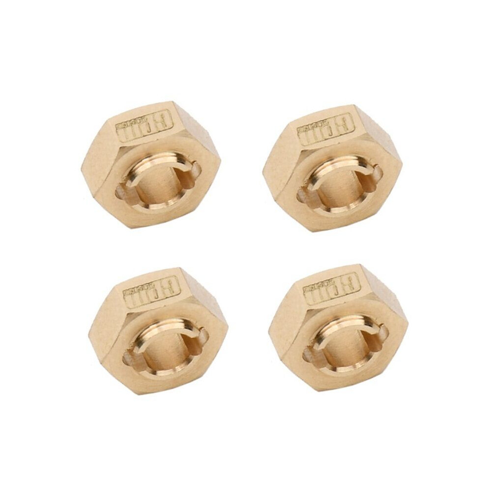 4Pcs Brass Wheel Hex Hub Adapter Brass Wheel Hexes For Losi 1/24 Micro-B 2Wd Rc Model Car Buggy Los00007 Upgrade Part 4713487822602