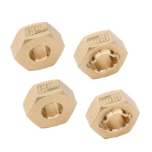 4pcs Brass Wheel Hex Hub Adapter Brass Wheel Hexes for LOSI 1/24 Micro-B 2WD Rc Model Car Buggy LOS00007 Upgrade Part