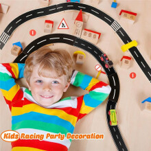 15 Pcs Road Tapes Sticker Include 10 Rolls 16.4 Feet Road Tape and 5 Pcs Curves Black Road Tapes Sticker