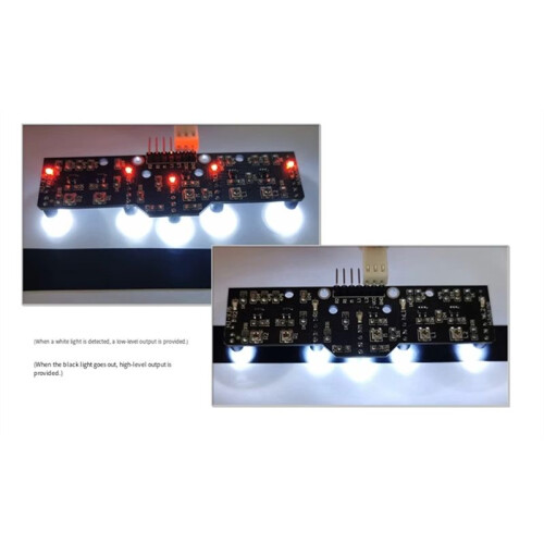5-Channel Digital Tracking Sensor Module Optical Scale Path Following for Robot Racing Car Identification Red 2