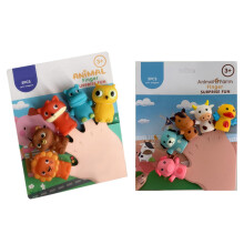 2Set Finger Puppets for Children 5 Farm Animals BPA PVC Bath Toys Hand Puppets Doll Set Early Eductional Toy(A) & (C)