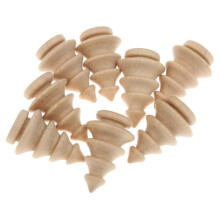 10PCS Blank Christmas Tree Peg Dolls Party Cake Toppers with Peg Doll Unfinished People Plain Blank Bodies Angel Dolls