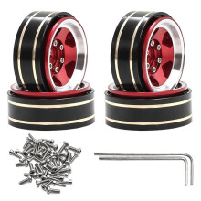 Kit de Rodas de Escalada de Latão de 1,3 Polegadas para Atualização de Carro RC para 1/18TRX4M SCX24 FMS Ascent-18 Acessórios para Carro RC