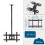 Heavy Duty Adjustable TV Ceiling Mount and Wall Bracket for 3265 Inch Flat Screen, Black 2