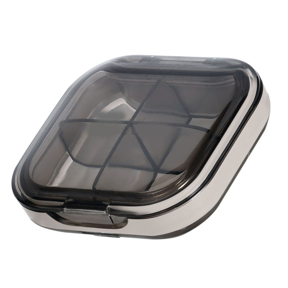 Black Portable Mini Pill Case Food Grade Seal, Transparent, 200G