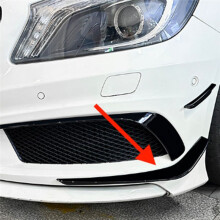 Car Front Bumper Lower Splitter Spoiler Fog Lamp Spoiler Trim for - A Class W176 AMG 2013-2015 B
