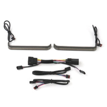 Motorcycle Tracer Rear Saddlebag LED Indicator Run Turn Brake Lights for CVO Street Glide Road Glide ST Black
