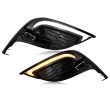 White/Amber LED DRL Front Fog Daytime Running Light Sequential Turn Signal for Camry 2021-2024 SE XSE