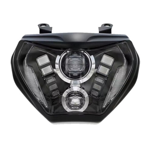 For  MT09 FZ09 2014-2016 Motorcycle Headlight Assembly with DRL E-24 LED Headlight High Low  Plug and