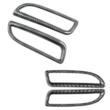 Real Carbon Fiber Car Exterior Accessories Rear Fog Lamp Frame Trim Decoration Protection for 500 Abarth 595