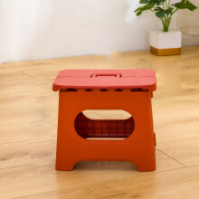 Tragbarer klappbarer Kunststoff-Hocker für Erwachsene & Kinder, Vintage-Rot, 674g