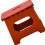 Vintage Red Plastic Folding Step Stool, Portable & Strong, 674g 4