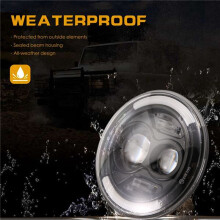 7 Inch LED Headlight Round 200W Halo Angle Eyes DRL Running Lamp for   JK LJ TJ CJ 1997-2018 2PCS