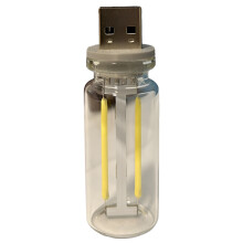 USB Car Interior Atmosphere Lights Plug-in USB LED Bulb Lamps for Bedroom, Nursery, Car,White Light