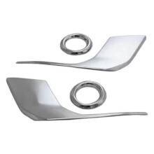 1 Set ABS Chrome Front Fog Lamp Frame Cover Trim Lampshade Frame Bright Strip Patch for  ASX 2016-2018