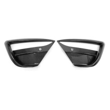 Car Fog Lamp Spoiler Blade Trim for Model 3 2019-2023 Wind Spoiler Frame Trim Accessories Gloss Carbon Fiber