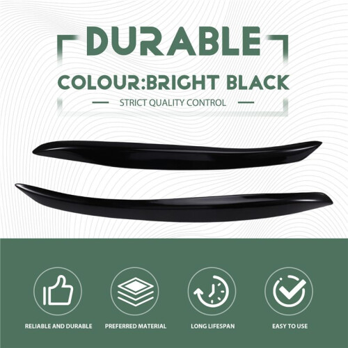 Gloss Black Car Headlight Eyelids for  TT 8J 2006-2014 2