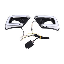 1 Pair LED Car Daytime Running Light Fog Lamp Hole Turn Signal DRL for Journey Freemont 2014 - 2017