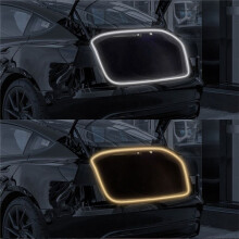 For Model 3 Highland Trunk LED Silicone Strip Light Flexible Rubber Lamps Car Interior Light Warm White
