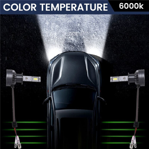 32W 12VCar H1 3590 LED Headlight 6000K Light Power Bright Integrated  & Low 2