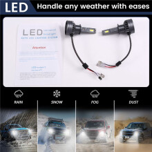 32W 12VCar H1 3590 LED Headlight 6000K Light Power Bright Integrated & Low