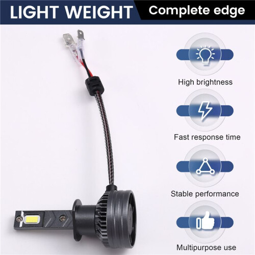32W 12VCar H1 3590 LED Headlight 6000K Light Power Bright Integrated  & Low 1