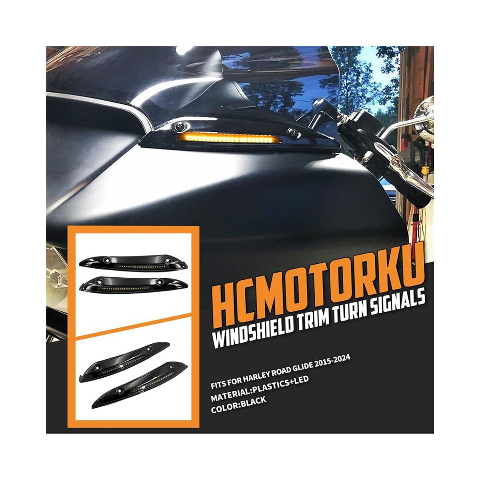 Motorcycle Led Windshield Trim Turn Signal S For Touring Road Glide Fltrx Fltrxs Fltrk 2015-2024 Light 6032587005424