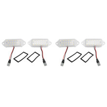 4Pcs Error Free LED Number Plate Bulbs 18Smd White LED License Plate Light Lamp for Lancer X Evo 2003-2017