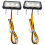2X Motorcycle Decorative LED Taillight License Plate Light for     White 1