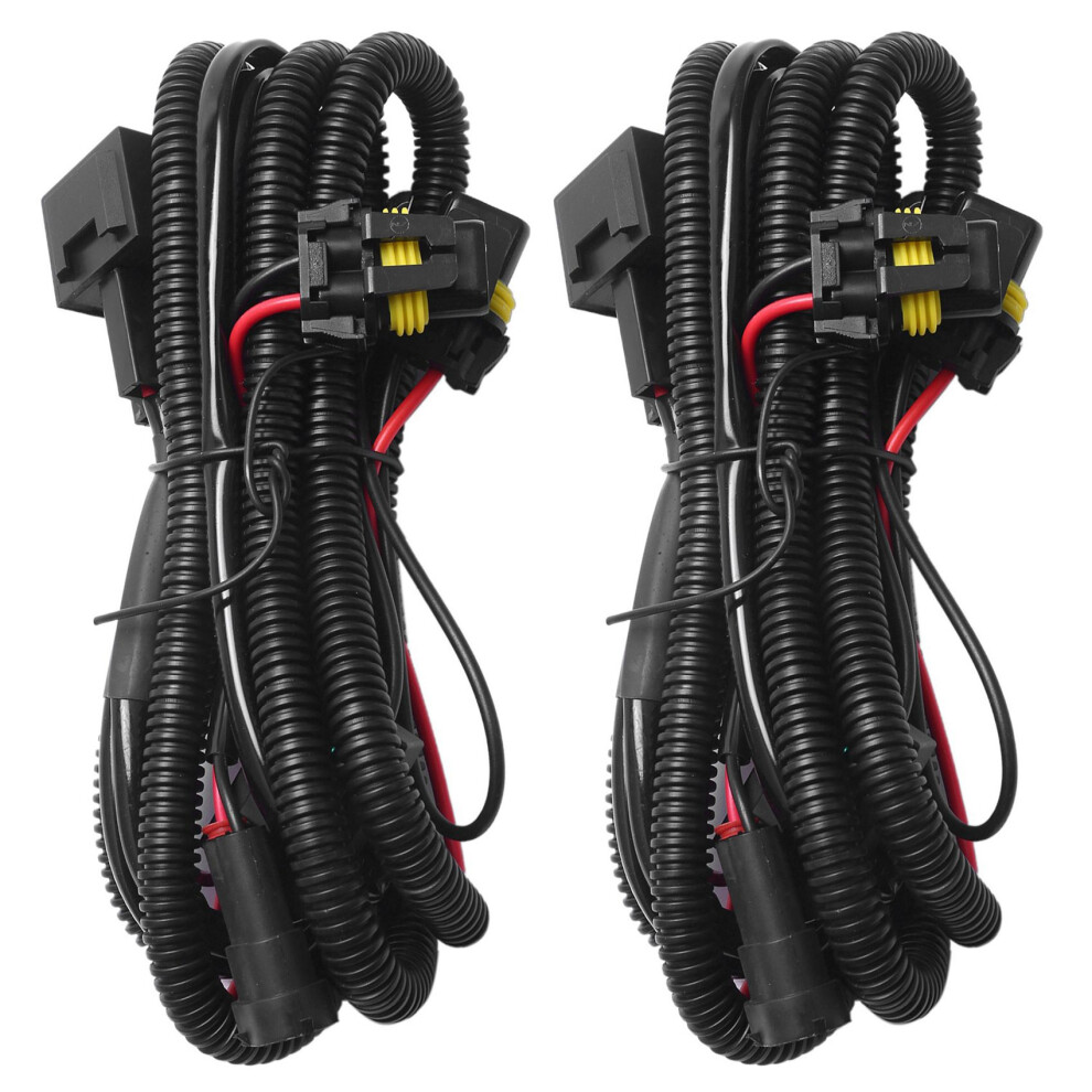 2Pcs Car Fog Relay Harness H11 880 Relay Adapter Extension Cable 40A Led And Halogen Fog Connector Light 4711397551346