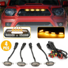 8X Raptor Style Smoked Lens Amber LED Front Grille Running Lights for F-150 F150 2009-2018