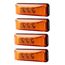 4X 3 LED 3.9Inch Car Truck Side Light Tail Rear Lamps Indicator 10-24V for Trailer Rv Boat Lorry