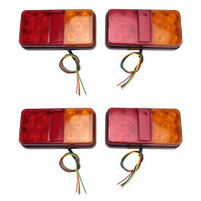 4Pcs Car LED Trailer Tail Light 12V-80V Truck Side Light 10LED Truck Turn Signal Light for Truck Boat Pickup RV UTV