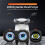 Devil'S Eye Lamp Motorcycle Electric Bicycle Rear Light Rear Mirror Modification APP Contro Eye LED Dynamic Atmosphere,B 5