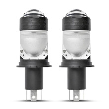 2Pcs H4 Led Headlight Bulbs Lens Plug& Dual Lens 12V for Motorbike Car Integrated High&Low