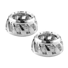 2 St Strålkastarmodifieringstillbehör 3 Tums Xenon-LED-Projektorlins Spiralhölje Vitt Ljus Integrerat Dagsljusskydd