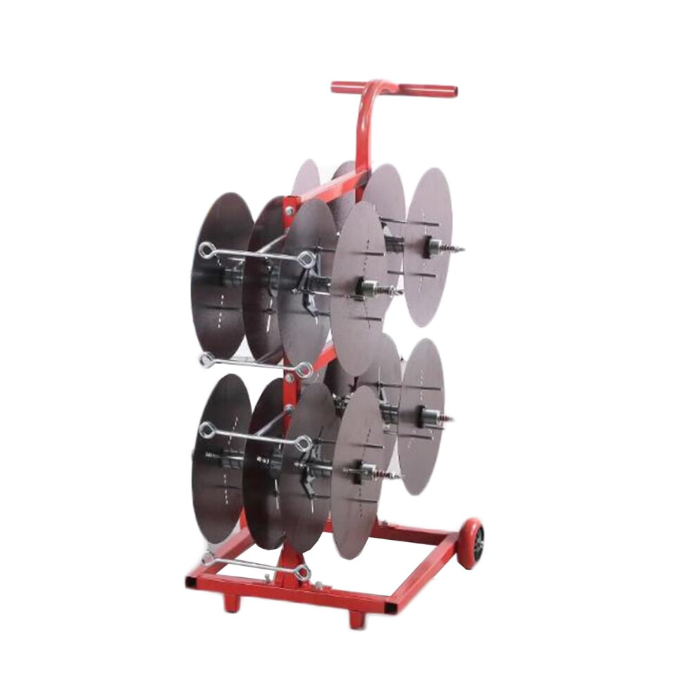8 Axis Cable Spool Rack With Wheels, Heavy Duty Wire Reel Holder For Industrial And Retail Use 9053599545811