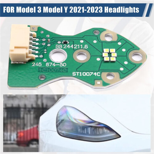 White Light for  Model 3/Y 2021-2023 Car Headlights DRL Chip Ballast Circuit Board Light Source Board Chip Left 2