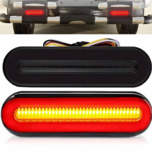 2 Luces de Freno Traseras LED de 58 LED, Intermitentes Fluidos para Coches, Camiones y Vehículos de Carga, Lámpara DRL de 10-30 V.