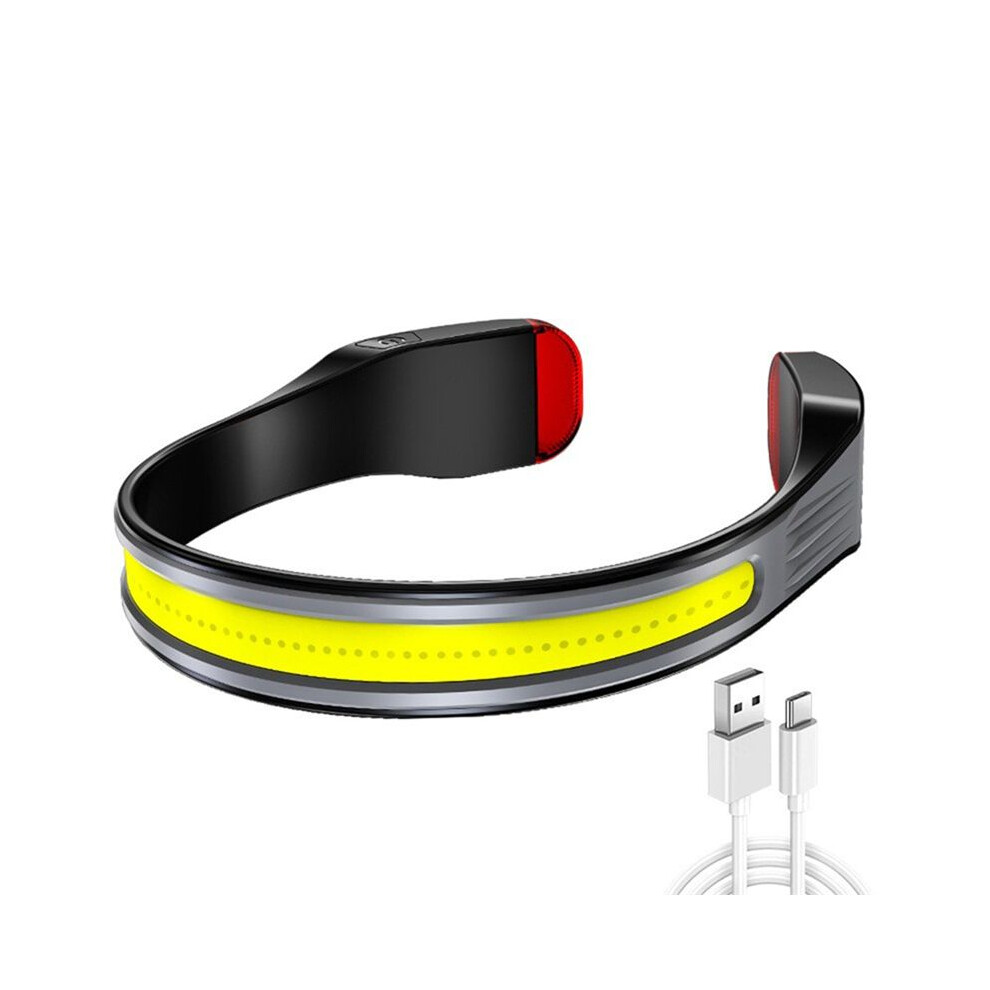 Induction Cob Head Waterproof Led Headlamp Flood Usb Rechargeable Torch 3 Ing Modes With Tail Light 6031418899454