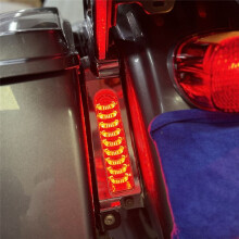 Motorcycle LED Turn Signal Filler Light for Touring Street Road Glide CVO Saddlebag Side Rear Lamp Silver