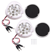 2Pcs 17LED Watermelon Light for Semi Truck, Stop Turn Signal Lights for Car Truck Boat White