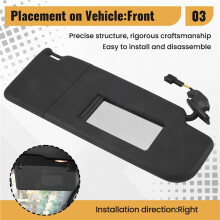 Interior Sun Visors Sunshade for 4 MK4 B5 Beetle 1998-2013 Right 5U0857552