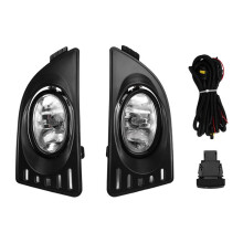 Car Front Bumper Light Fog Lamp Harness Kit Fog Light Cover for  RSX 2005 2006 2007