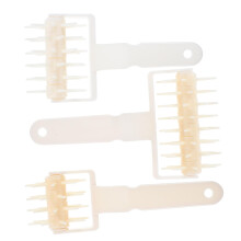 3pcs Pastry Dough Docker with Blister Prevention Spikes, Handheld Pizza Dough Roller for Baking