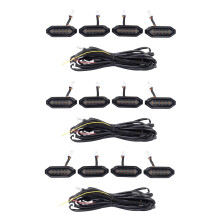 12x LED Front Grille Lights White Amber Light External Grille Lamps for Jimny JB64 JB74 2019 2020 2021