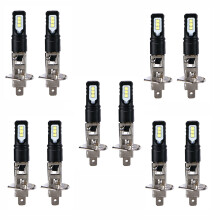 8X H1 6000K Super Bright White 6000LM DRL LED Headlight Bulb Kit High-