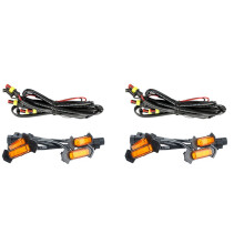 2X pour Tacoma TRD 2016-2020 ÉClairage de Calandre Avant Jeu de Feux de Calandre LED 4 Pièces Séries (Lumière Jaune de Coque Ambre)