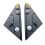4x Front Left & Right Side Mirror Triangle Garnish Cover Panel Triangle Plate Corner for  Vios 2014-2021 3